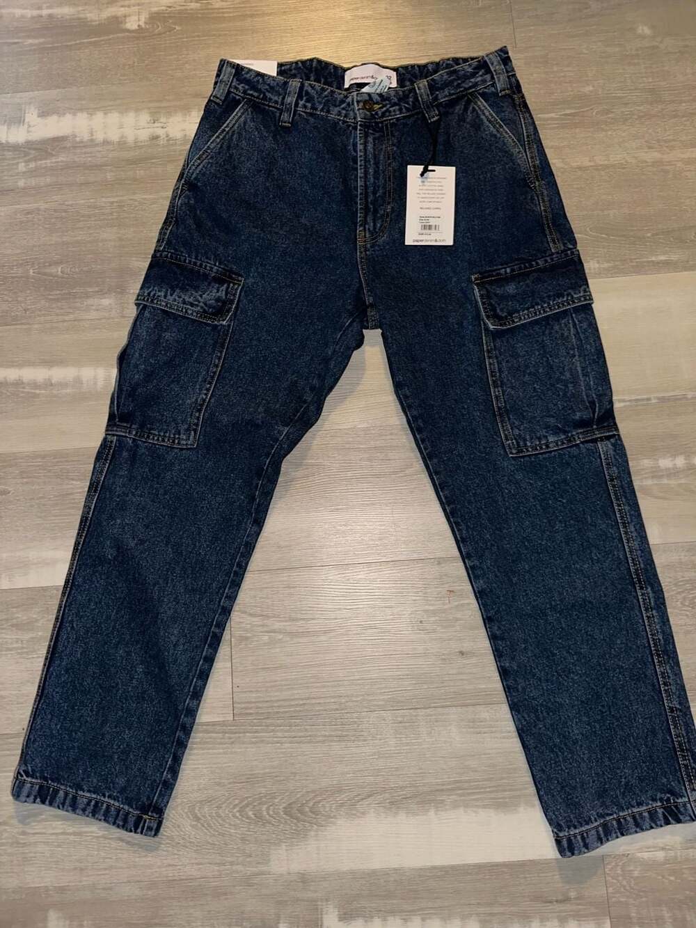 paper denim & cloth Relaxed Tapered Fit Cargo Jeans